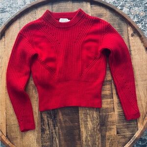 Tanya Taylor Vibrant Red Women's Sweater